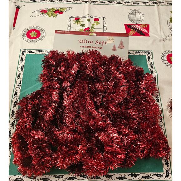 NOS Rauch Ultra Soft Premium Garland 2" x 21' 7 Yards Vintage Tinsel Christmas - Picture 1 of 4
